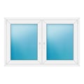 Zweiflügeliges Fenster 150x97 cm Weiß