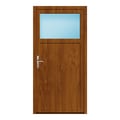 Nebeneingangstür 104x208 cm Golden Oak genarbt 1/3 Glas