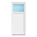 Nebeneingangstür 98x225 cm Weiß 1/3 Glas