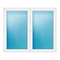 Zweiflügeliges Fenster 190x160 cm Weiß