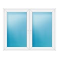 Zweiflügeliges Fenster 170x138 cm Weiß