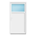 Nebeneingangstür 98x185 cm Weiß 1/3 Glas