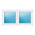 Zweiflügeliges Fenster 168x86 cm Weiß
