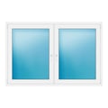 Zweiflügeliges Fenster 185x122 cm Weiß