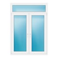 Zweiflügeliges Fenster 130x180 cm Weiß