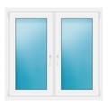 Zweiflügeliges Fenster 119,5x113,5 cm Weiß