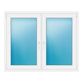 Zweiflügeliges Fenster 143x116 cm Weiß