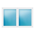 Zweiflügeliges Fenster 220x142 cm Weiß