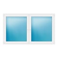 Zweiflügeliges Fenster 210x125 cm Weiß