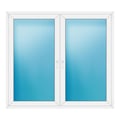 Zweiflügeliges Fenster 182x164 cm Weiß