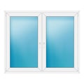 Zweiflügeliges Fenster 166x138 cm Weiß