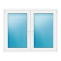 Zweiflügeliges Fenster 148x118 cm Weiß