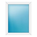 Festverglasung 82x106 cm Weiß