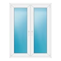 Zweiflügeliges Fenster 114x148 cm Weiß