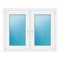 Zweiflügeliges Fenster 107x87 cm Weiß