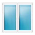 Zweiflügeliges Fenster 166x160 cm Weiß