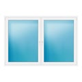 Zweiflügeliges Fenster 226x154 cm Weiß