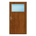 Nebeneingangstür 120x224 cm Golden Oak genarbt 1/3 Glas