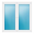 Zweiflügeliges Fenster 156x160 cm Weiß