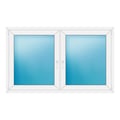 Zweiflügeliges Fenster 174x106 cm Weiß
