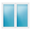 Zweiflügeliges Fenster 192x180 cm Weiß