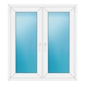 Zweiflügeliges Fenster 114x126 cm Weiß