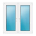 Zweiflügeliges Fenster 108x115 cm Weiß