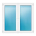 Zweiflügeliges Fenster 148x140 cm Weiß
