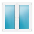 Zweiflügeliges Fenster 121x120 cm Weiß