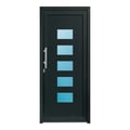 Haustür 96x222 cm Anthrazit-Grau genarbt Merkur aus Kunststoff