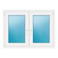 Zweiflügeliges Fenster 120x89 cm Weiß