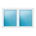 Zweiflügeliges Fenster 212x134 cm Weiß