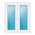Zweiflügeliges Fenster 100x118,5 cm Weiß
