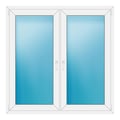 Zweiflügeliges Fenster 146x146 cm Weiß