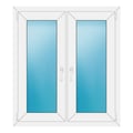 Zweiflügeliges Fenster 100x112 cm Weiß