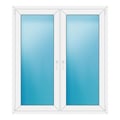 Zweiflügeliges Fenster 140x158 cm Weiß