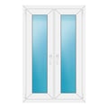 Zweiflügeliges Fenster 84x130 cm Weiß