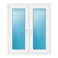 Zweiflügeliges Fenster 100x117 cm Weiß