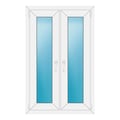 Zweiflügeliges Fenster 80x126 cm Weiß