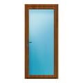 Nebeneingangstür 90x200 cm Golden Oak genarbt Vollglas