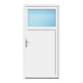 Nebeneingangstür 100x201 cm Weiß 1/3 Glas