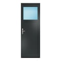Nebeneingangstür 80x229,5 cm Anthrazit genarbt 1/3 Glas