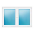 Zweiflügeliges Fenster 167x114 cm Weiß