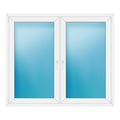 Zweiflügeliges Fenster 164x141 cm Weiß