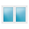 Zweiflügeliges Fenster 164x116 cm Weiß
