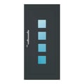 Aluminium Haustür 100x210 cm Anthrazitgrau RAL 7016 Prezo Top 09 