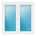 Zweiflügeliges Fenster 135x135 cm Weiß