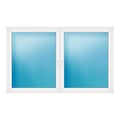 Zweiflügeliges Fenster 238x148 cm Weiß