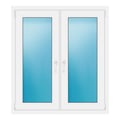 Zweiflügeliges Fenster 109x121 cm Weiß