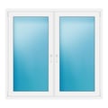 Zweiflügeliges Fenster 157x146 cm Weiß
